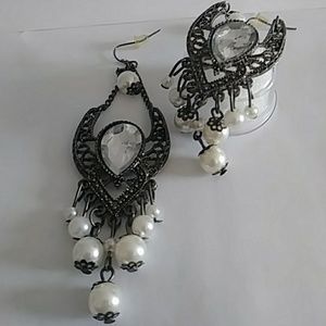 Faux pearl earrings